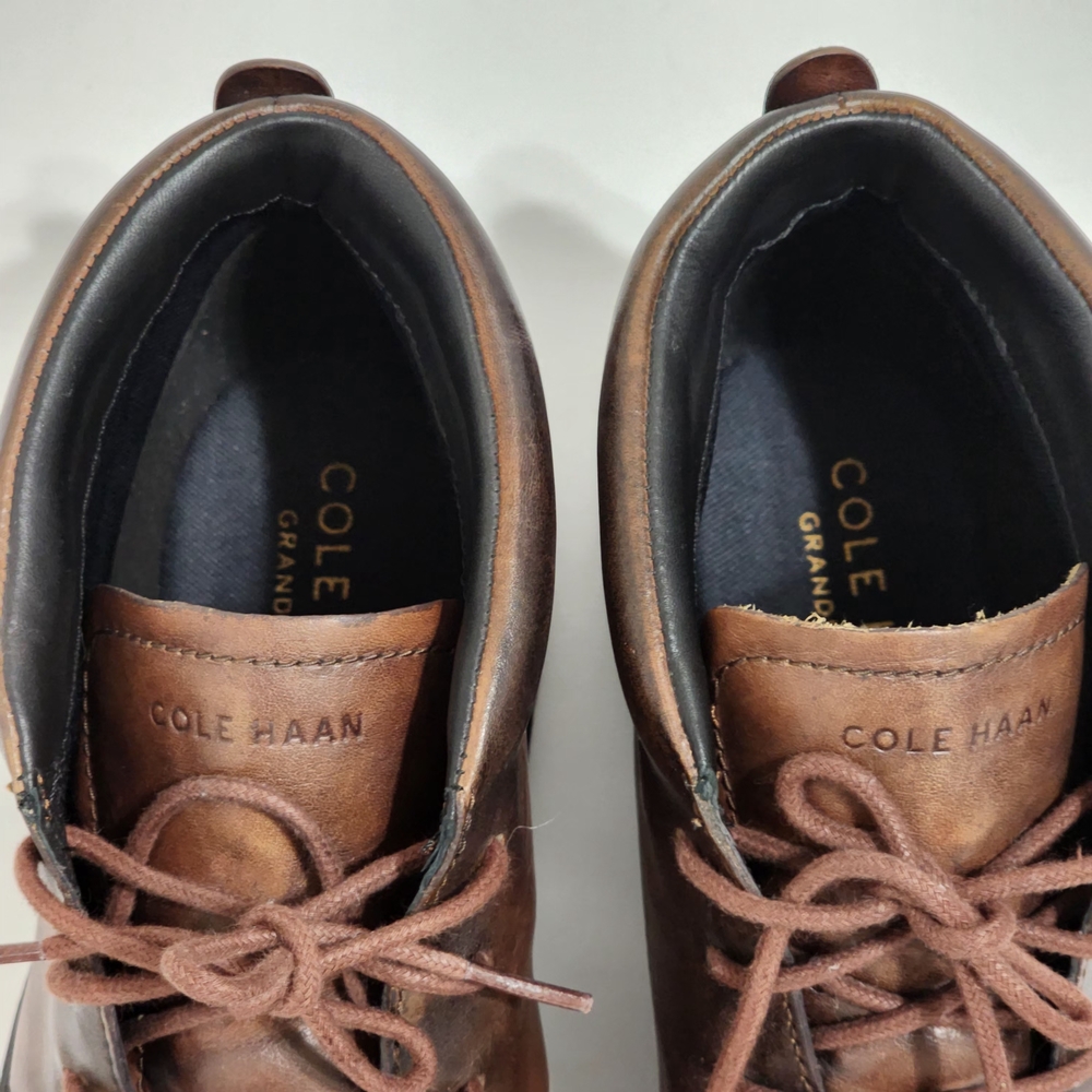 Cole Haan Men's Grand Pro Rally Chukka Shoes Brown Leather Size 9.5 Casual Comfy - Picture 8 of 13